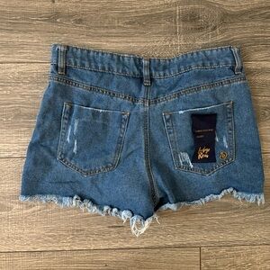 High rise denim shorts, never worn!